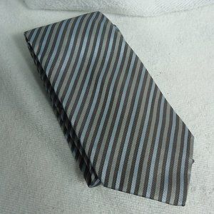 Banana Republic Gray & Light Blue 100% Silk Tie
